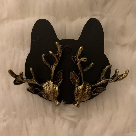 3 for 10 EARRINGS - large stag head 🦌 - Picture 3 of 3